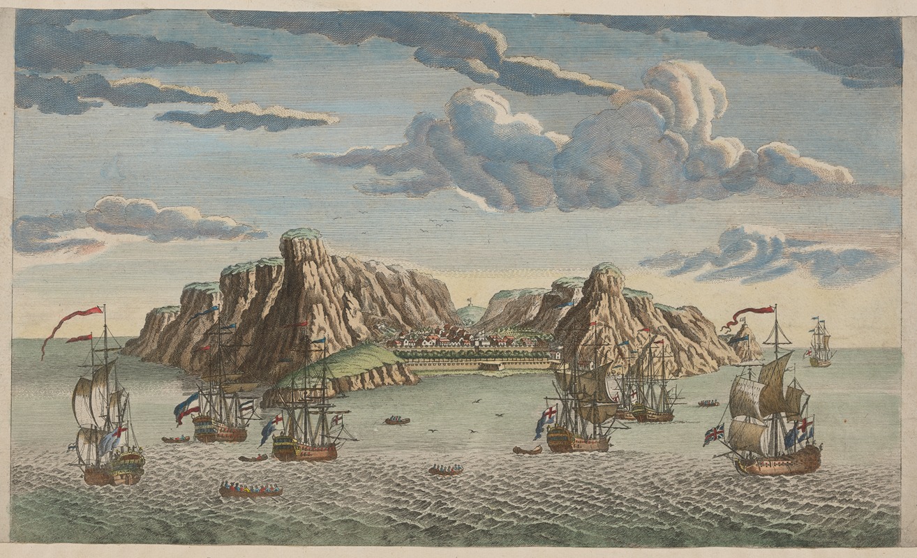 Anonymous - Perspective view of St. Helen’s Island and the English East India Company