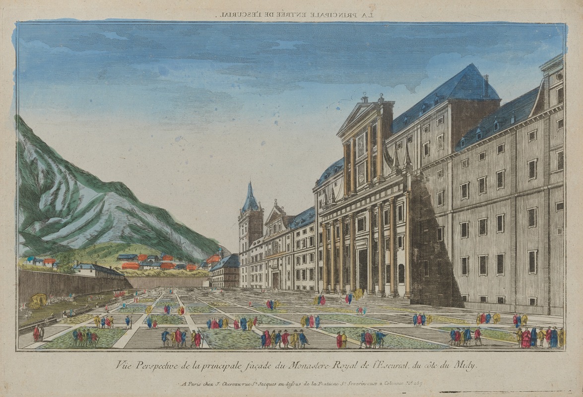 Anonymous - Perspective View of the principle façade of the Royal Monastery of the Escorial, from the south