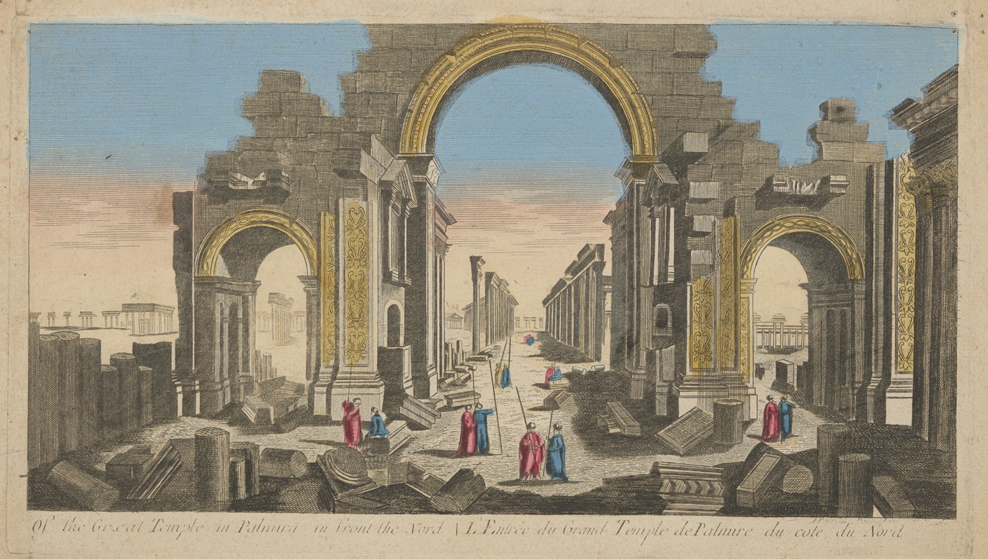 Anonymous - The Entrance of the Great Temple of Palmira as seen from the North