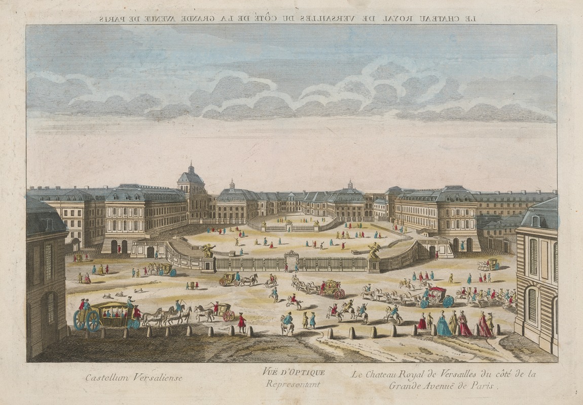 Anonymous - The Royal Palace of Versailles from the side of the Paris Grand Avenue