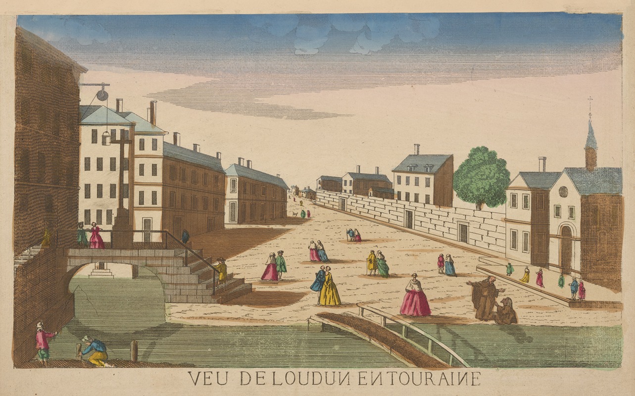 Anonymous - Veu de Loudun en Touraine (View of Loudun in Touraine)