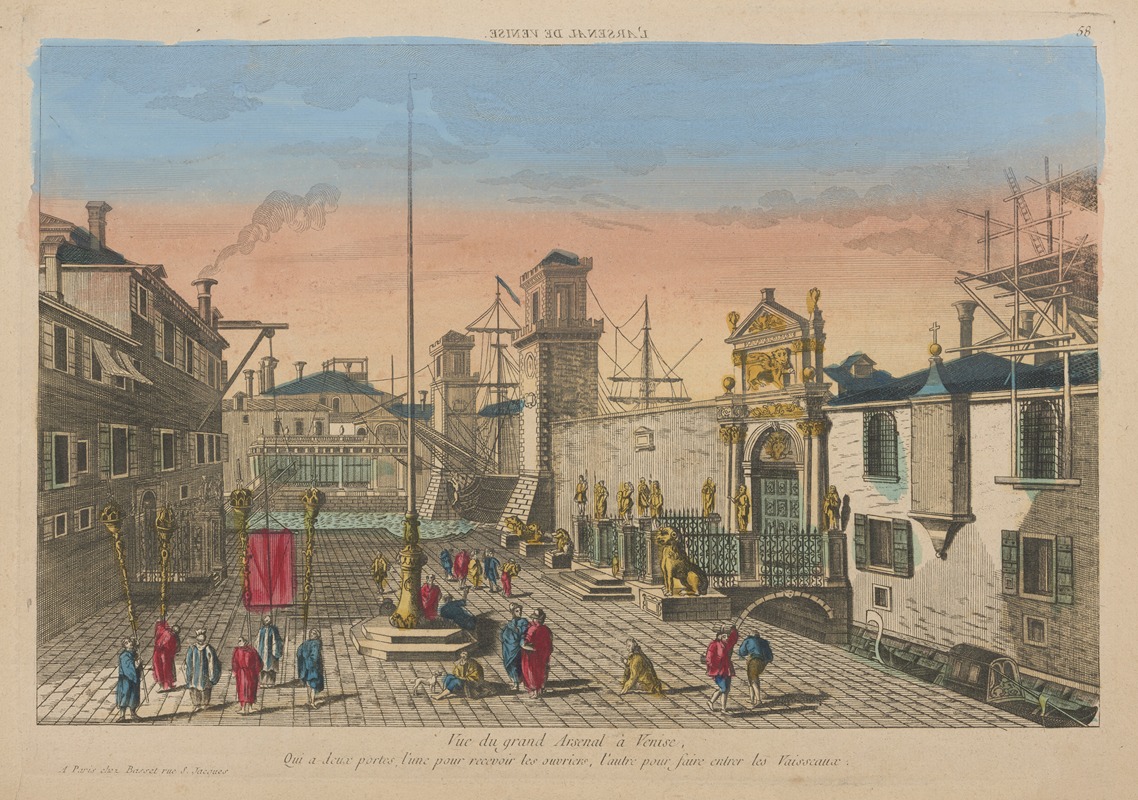 Anonymous - View of the great Arsenal in Venice