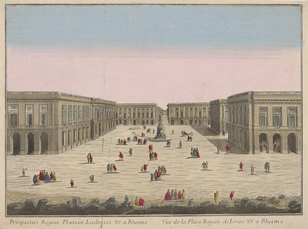 Anonymous - View of the Royal Plaza of Louis XV in Reims