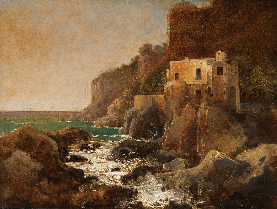 August Wilhelm Ferdinand Schirmer - Küste bei Amalfi