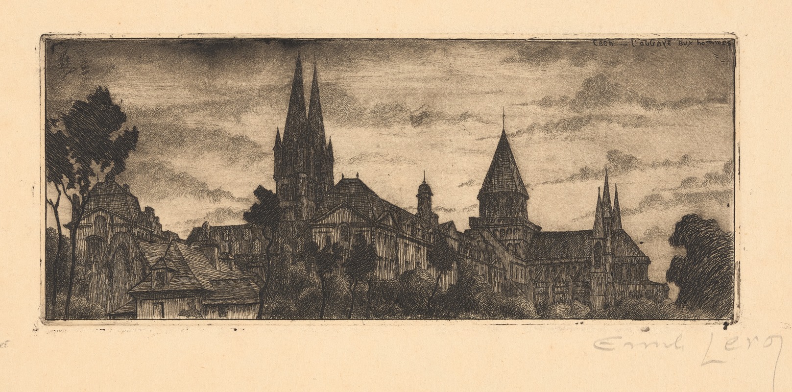 Émile Leroy - Street view of cathedral