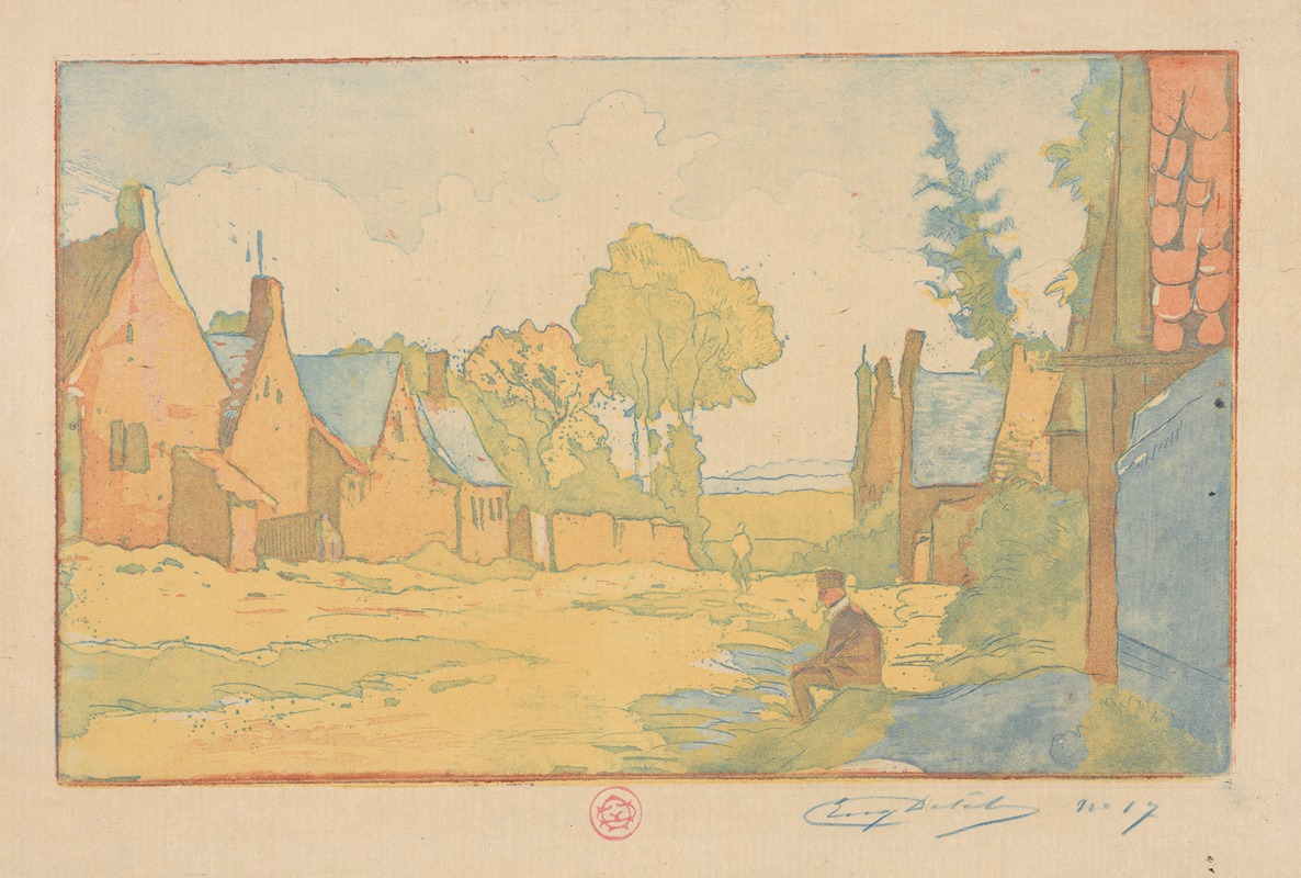 Eugène Delâtre - Landscape with houses