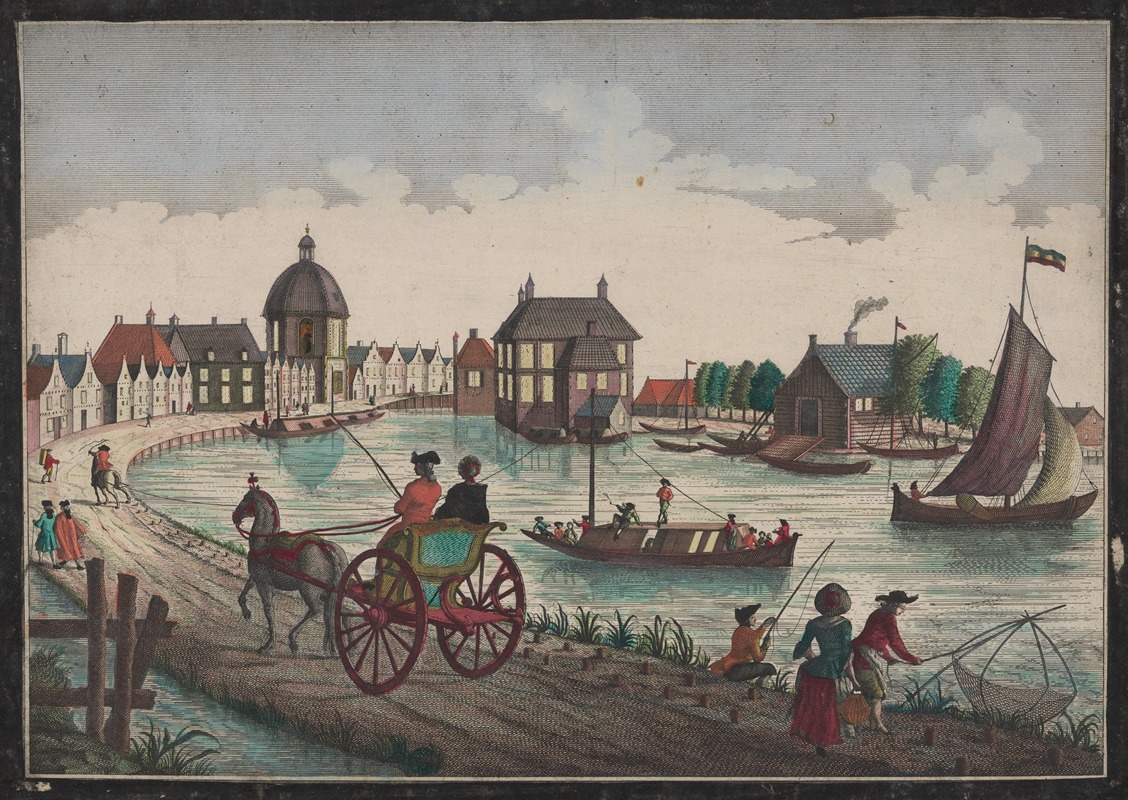 Georg Balthasar Probst - View of Amsterdam from the East side.