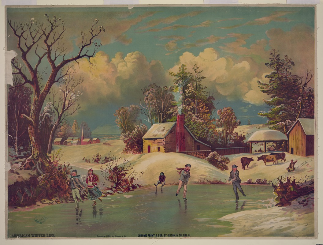 Gibson & Co. Lith - American winter life