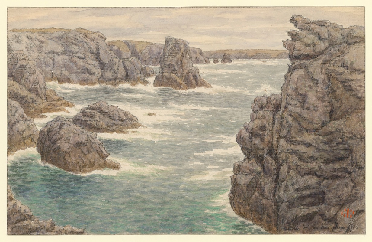 Henri Rivière - Belle-Isle-en-Mer (vue de la côte des Poulains)