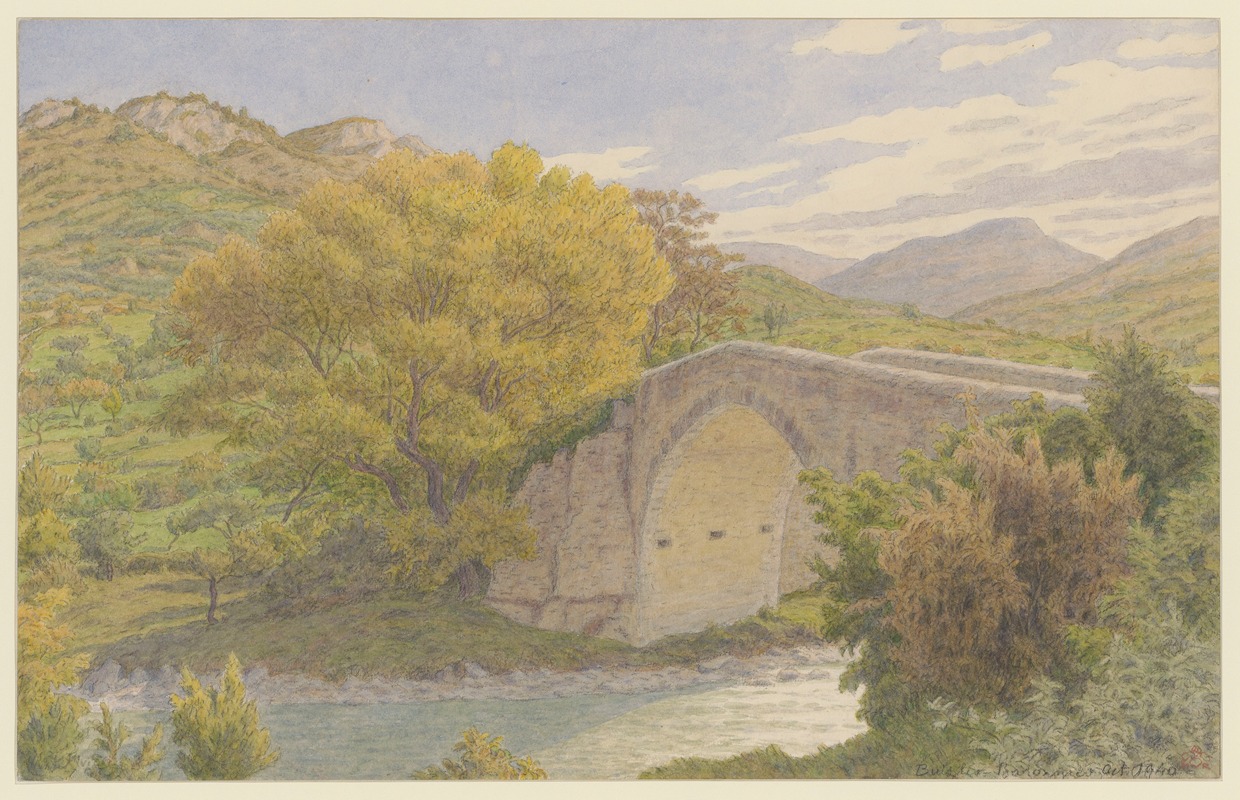 Henri Rivière - Buis-les-Baronnies, le vieux pont