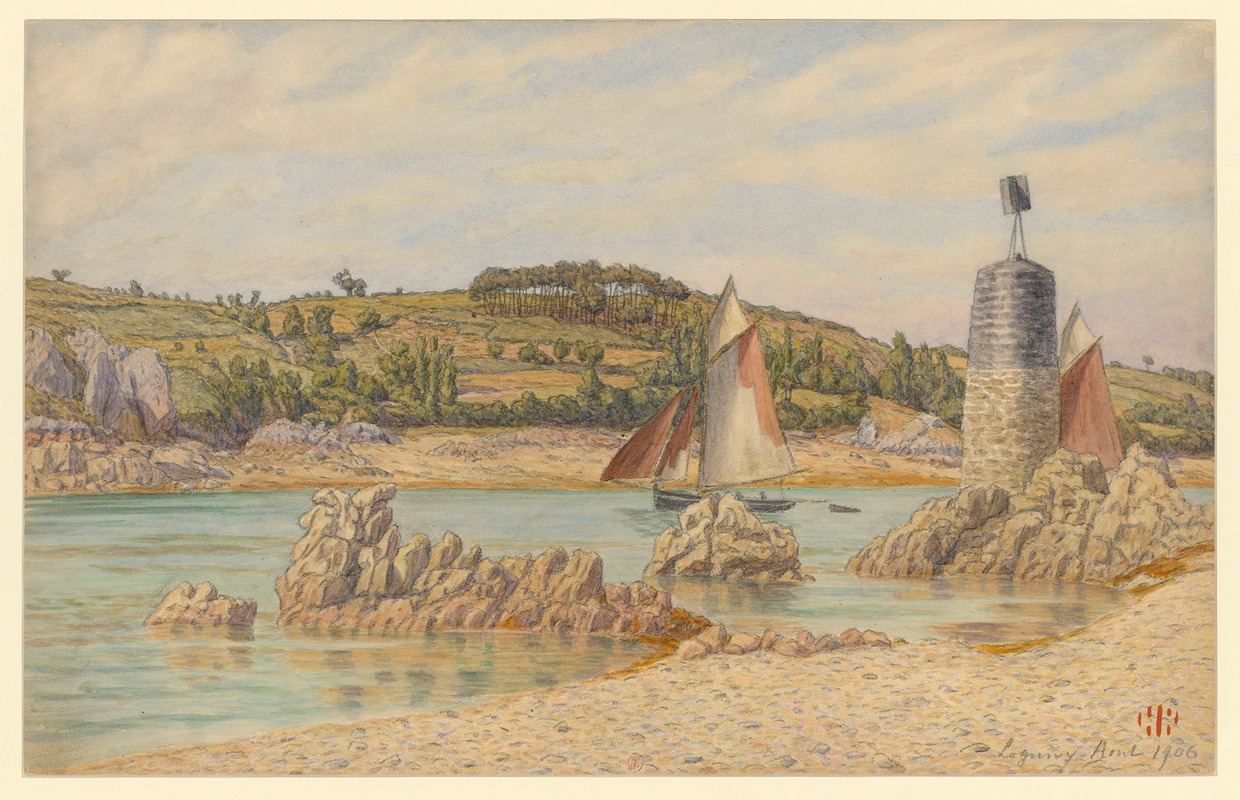 Henri Rivière - Loguivy (la balise Holeneyères)