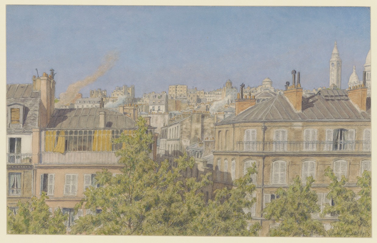 Henri Rivière - Paris (vue depuis le balcon du 29 boulevard de Clichy)