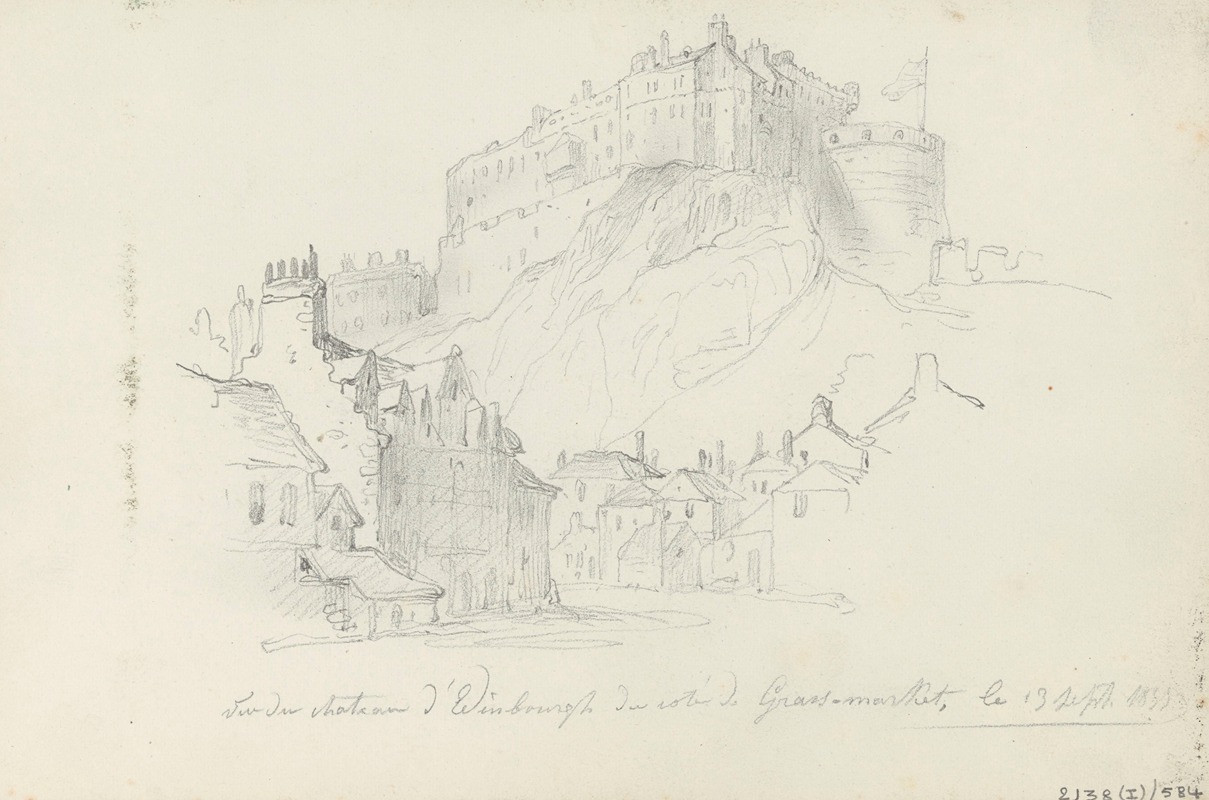 Nicaise De Keyser - Edinburgh Castle Seen from Grassmarket