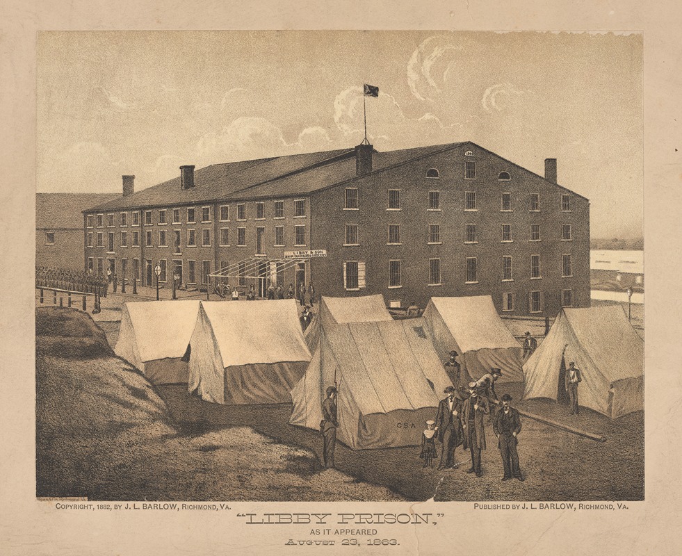 J. L. Barlow - Libbey Prison as it appeared August 23, 1863.