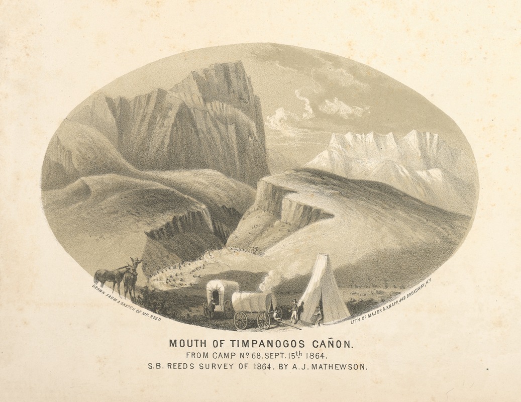 Joseph F. Knapp - Mouth of the Timpanogos Canon. From Camp No. 68. Sept. 15th 1864