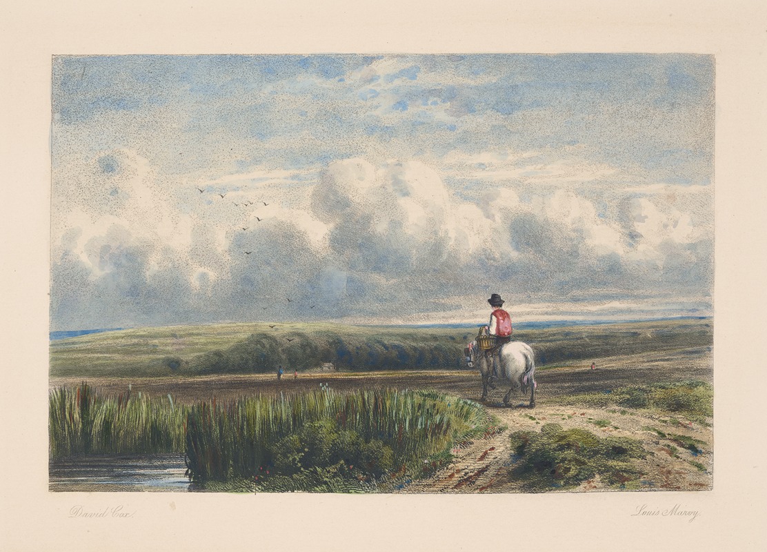 Louis Marvy - Landscape of hayfields (David Cox)