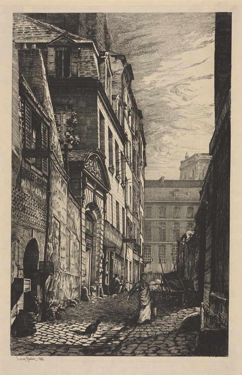 Lucien Marcelin Gautier - Rue Saint Julien en Pauvre.