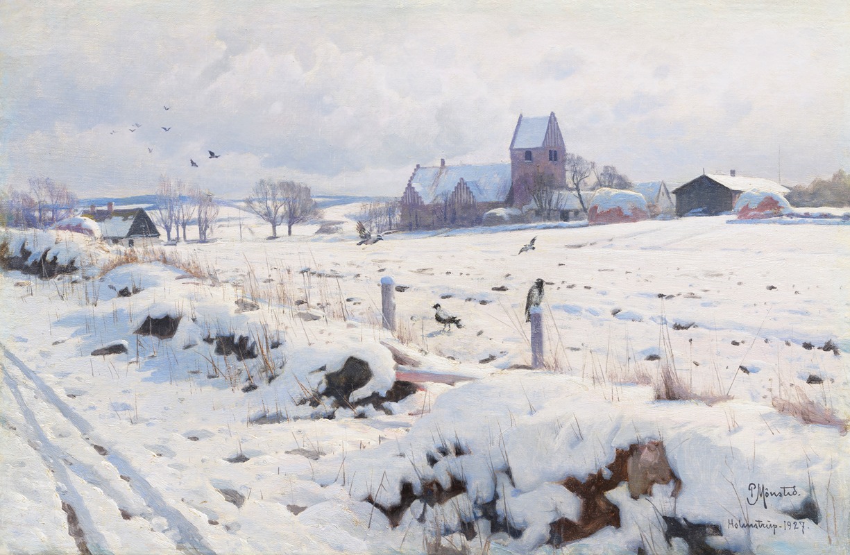 Peder Mørk Mønsted - Winterlandschaft (Holmstrup)