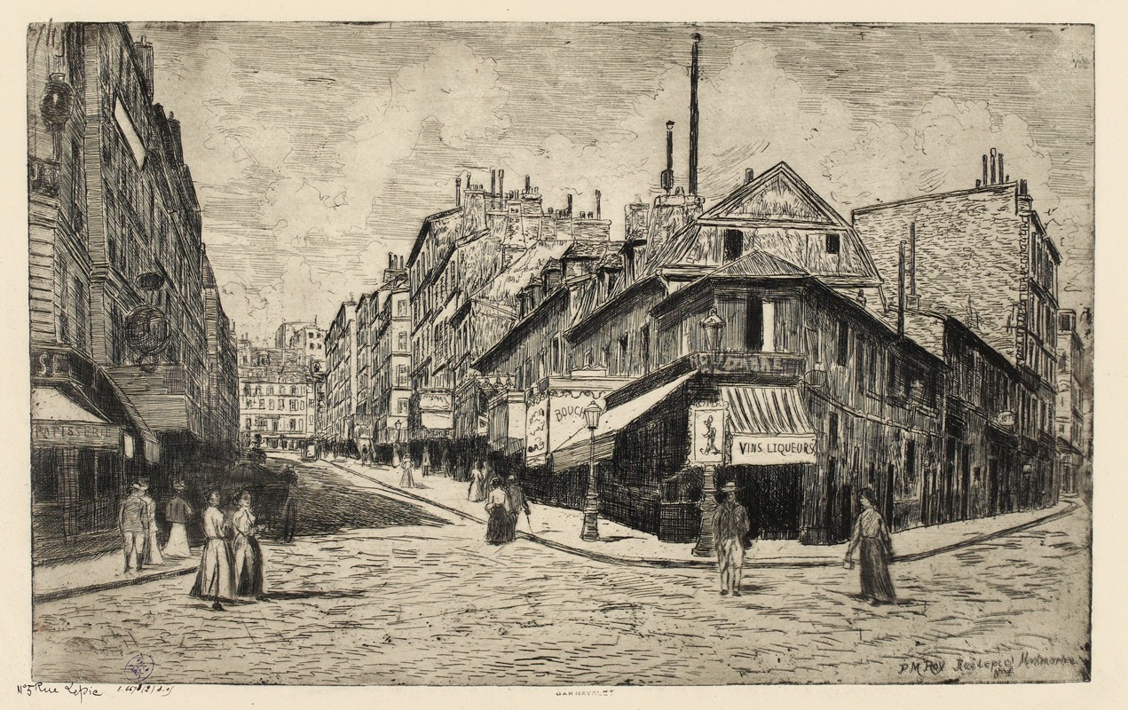 Pierre-Marcel Roy - Rue Lepic à Montmartre