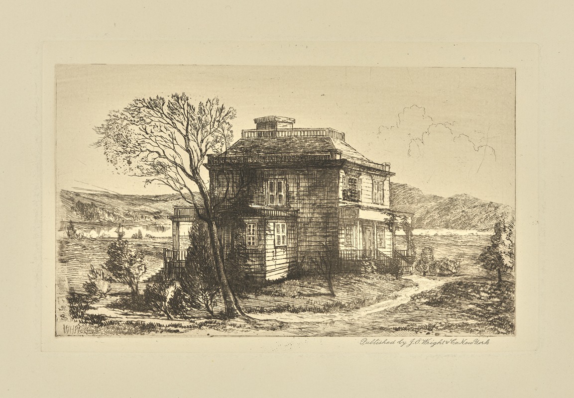 William Henry Wallace - Side view of Joshua Hett Smith House at Haverstraw New York