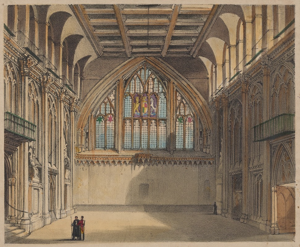 William Spooner - Guildhall London ; exhibiting the civic banquet to the Queen