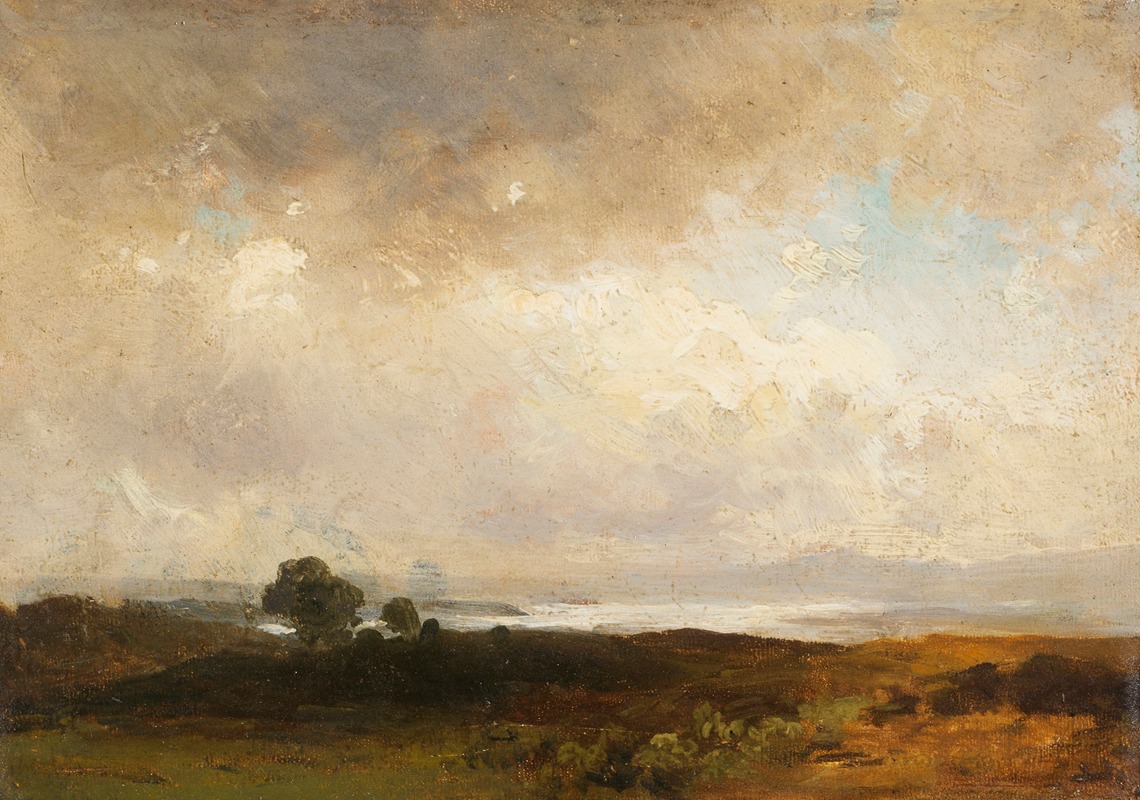 Christian Ernst Morgenstern - Landschaft am See mit aufziehenden Wolken
