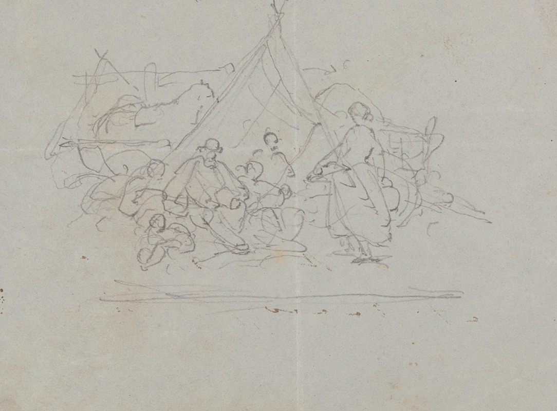 Nicaise De Keyser - Group Scene by a Tent