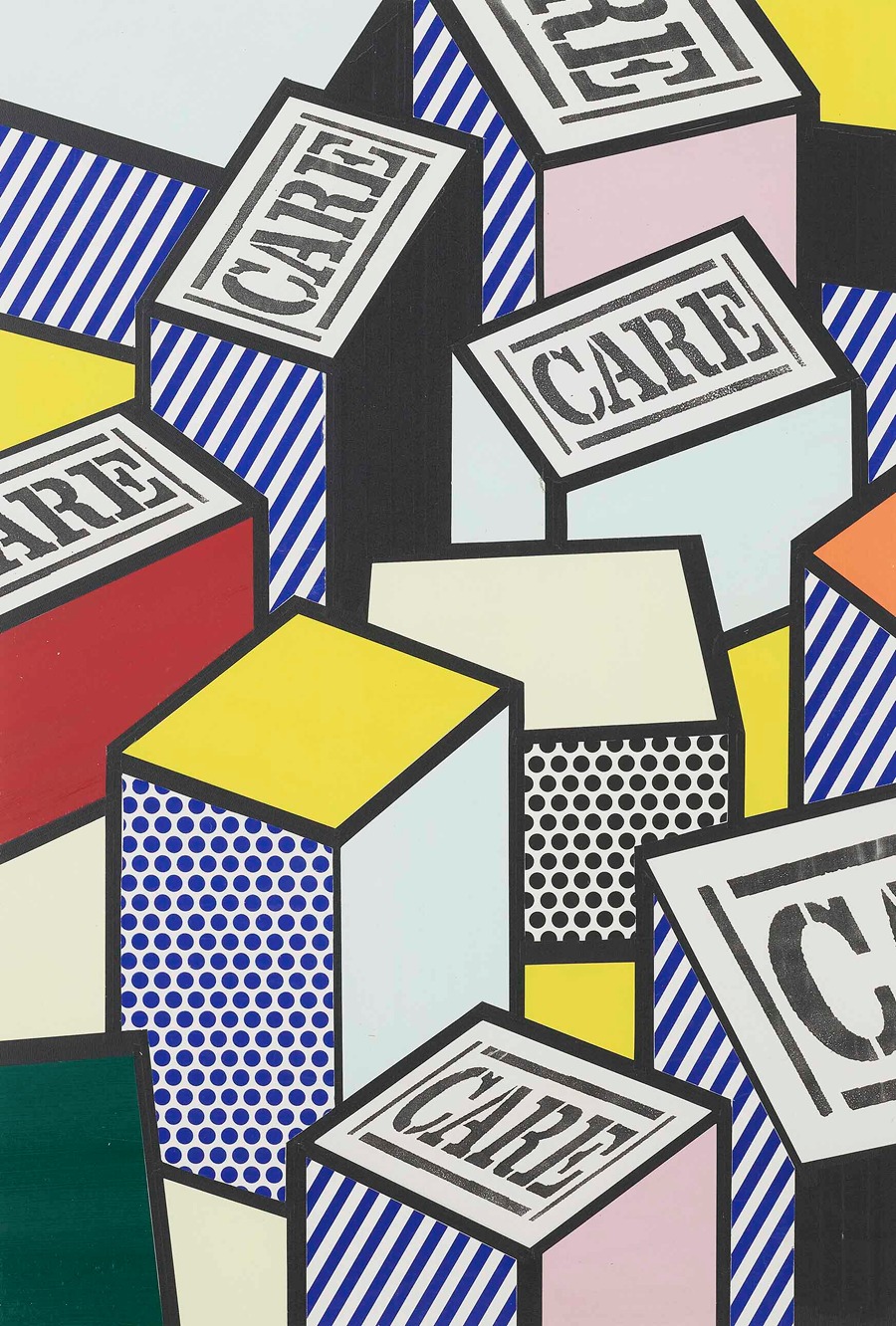 Roy Lichtenstein - Collage for CARE Poster