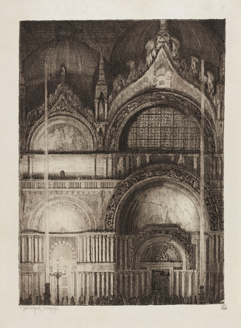 Feliks Jabłczyński - Portal of San Marco Church in Venice