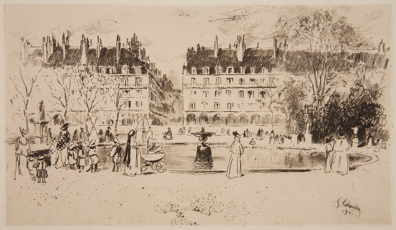 Gustave Leheutre - Le Petit Bassin des Tuileries