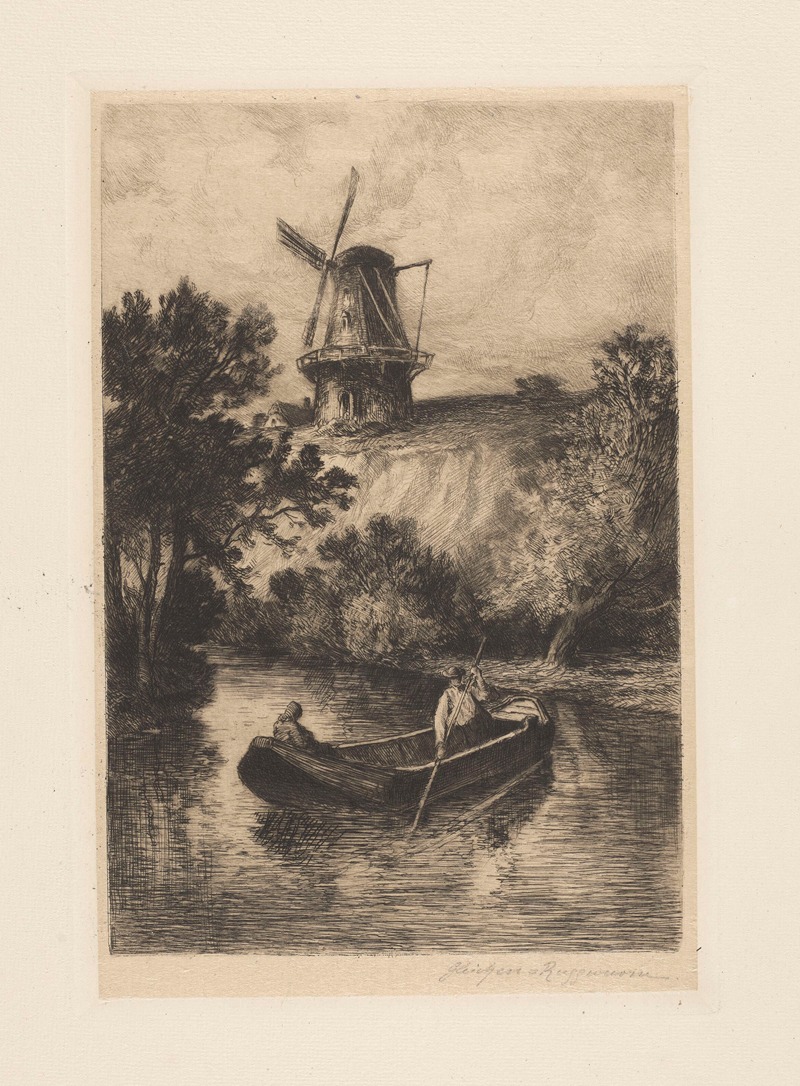 Heinrich-Ludwig von Gleichen-Russworm - Landscape with a Windmill