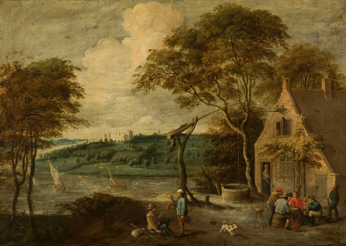 Hieronymus Galle I - Genre scene in landscape