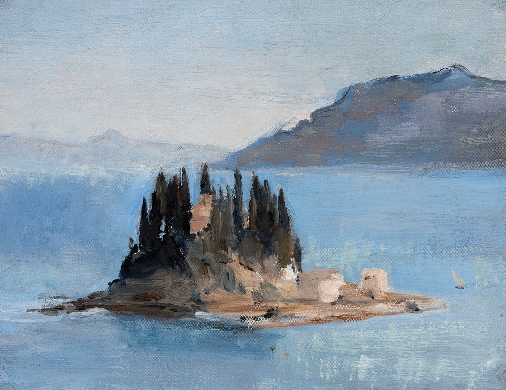 Jan Ciągliński - Corfu – Pontikonisi. From the journey to Greece