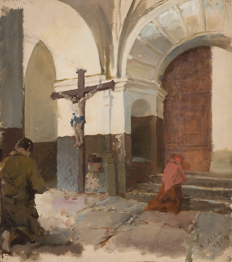 Kazimierz Alchimowicz - In the church porch