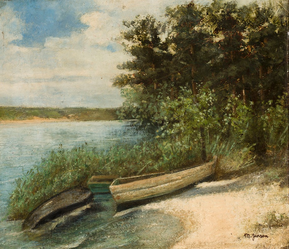 Marie Ibsen Jensen - Barges at the bank
