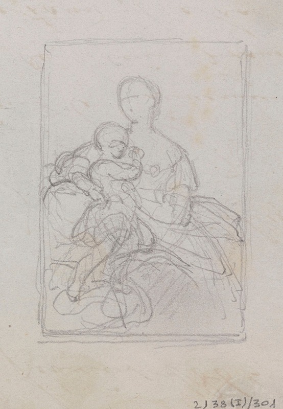 Nicaise De Keyser - Portrait of a Woman and a Child