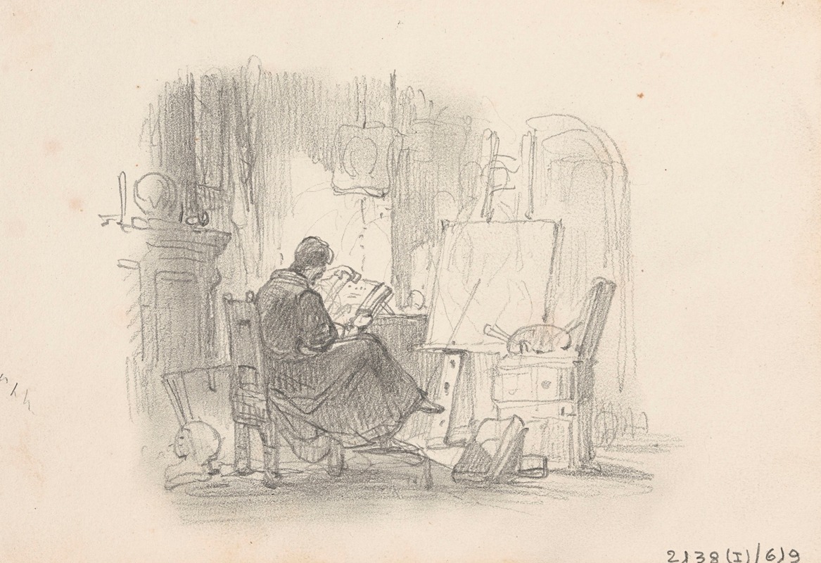 Nicaise De Keyser - Reading Man in Painter’s Studio
