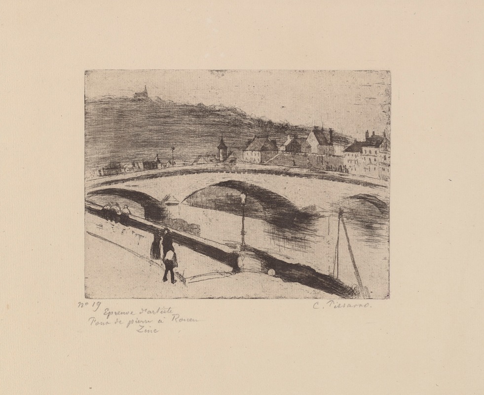 Camille Pissarro - Le pont de pierre, à Rouen