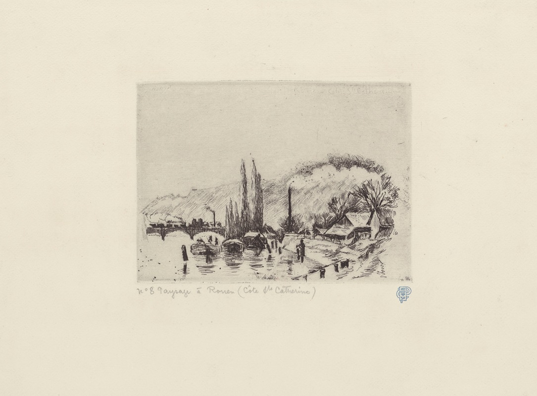 Camille Pissarro - Paysage à Rouen (Côte Sainte-Catherine)