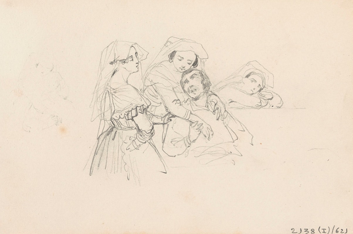 Nicaise De Keyser - Scene with a Man and Three Women
