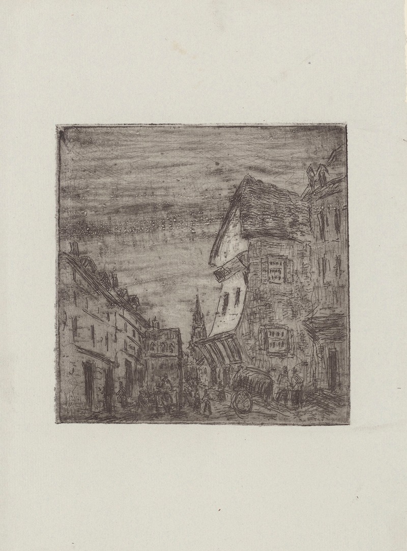 Camille Pissarro - Vieille rue à Rouen rue Malpalue