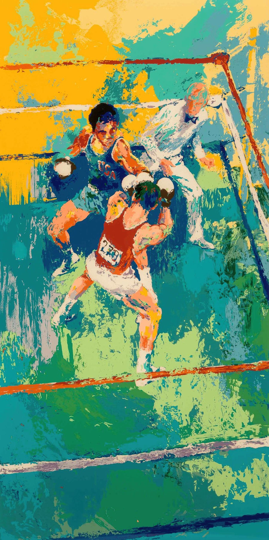 Boxing Match by LeRoy Neiman Artvee