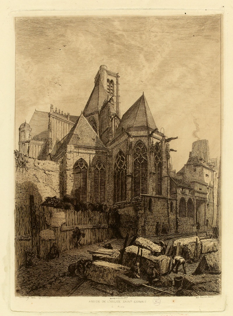 Alfred Alexandre Delauney - Abside de l’Eglise Saint-Gervais