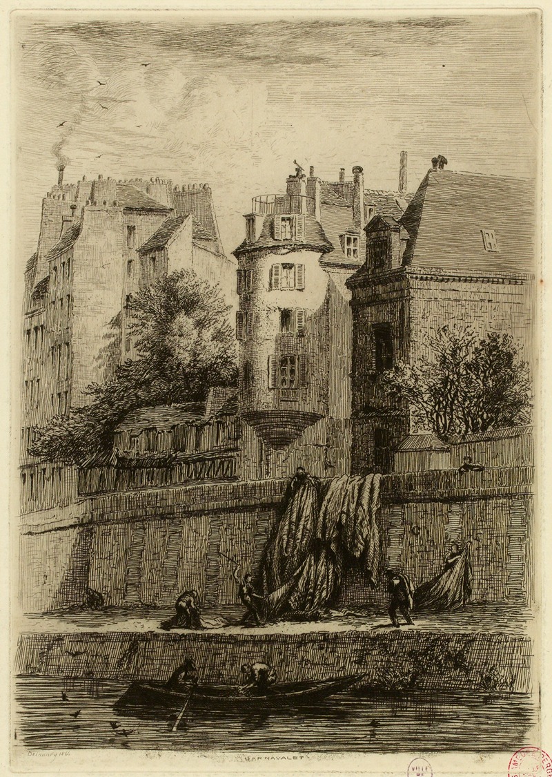 Alfred Alexandre Delauney - Ancienne poterne du Palais de Justice, quai des Orfèvres