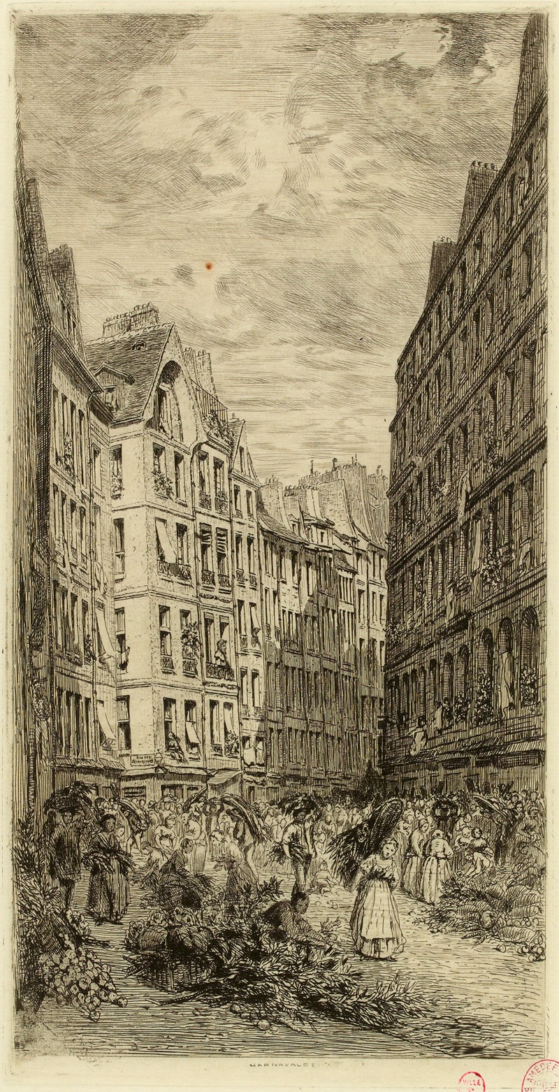 Alfred Alexandre Delauney - Rue de la Ferronnerie le matin