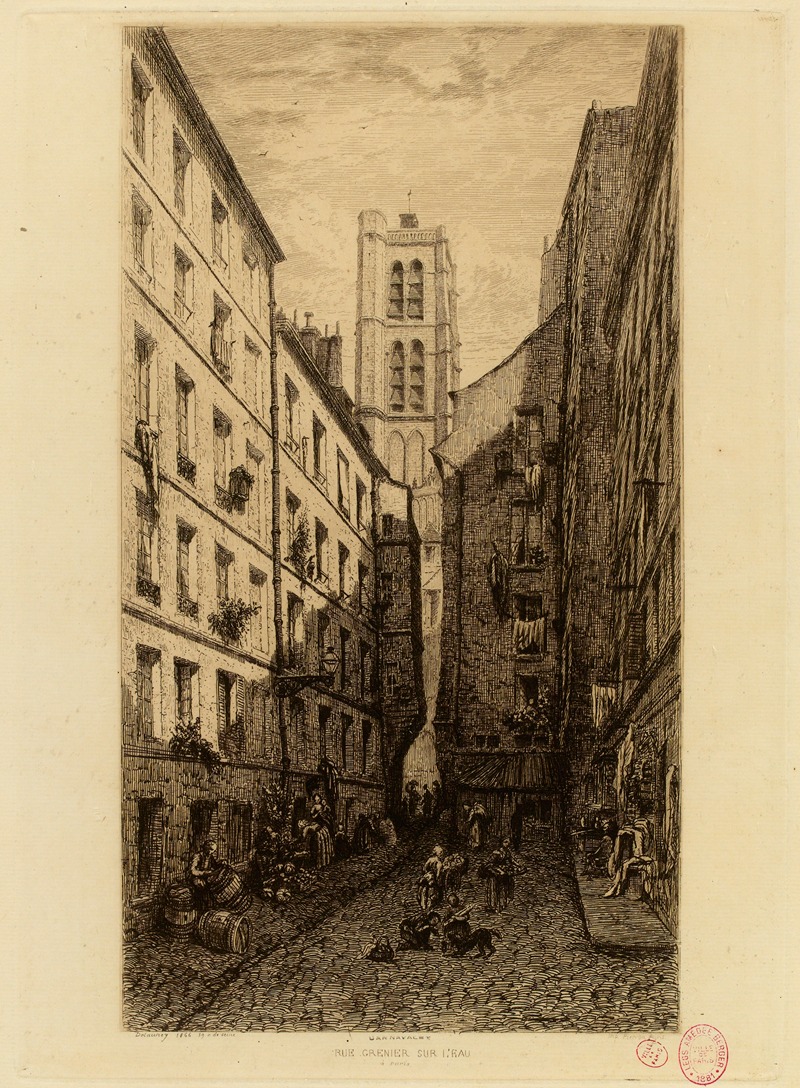 Alfred Alexandre Delauney - Rue Grenier sur l’eau à Paris