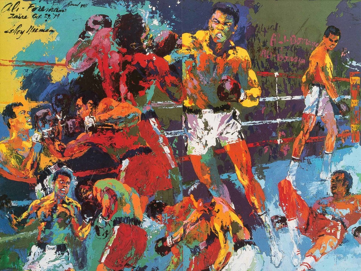 LeRoy Neiman - Muhammad Ali and George Foreman