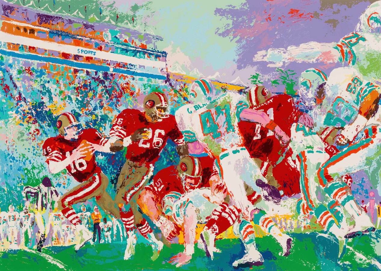 San Francisco 49ers vs. Miami Dolphins 'Post Season Classic' by LeRoy  Neiman - Artvee