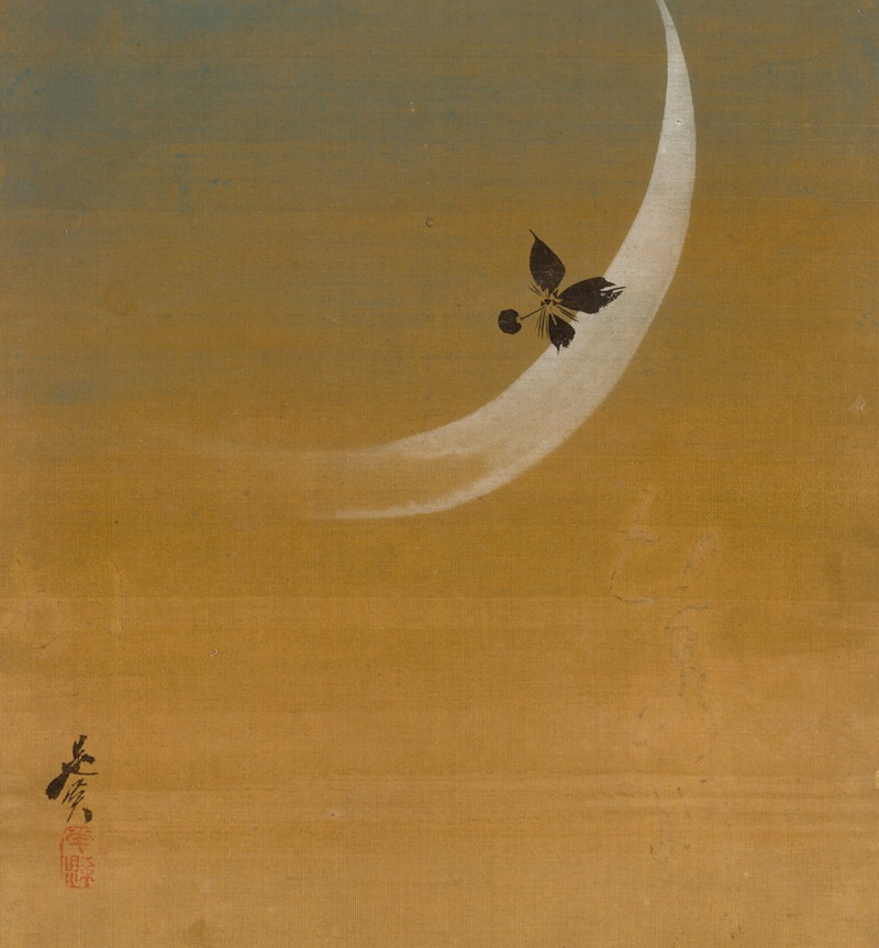 Shibata Zeshin - Crescent Moon