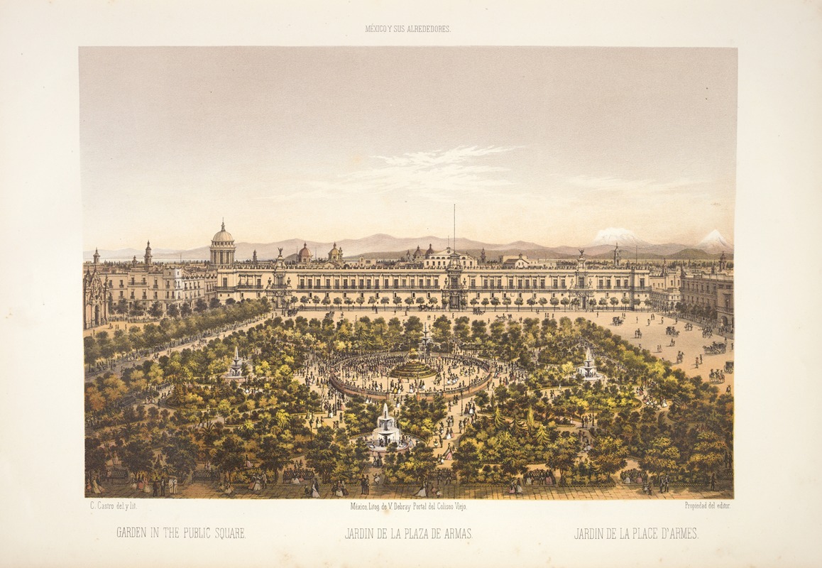 C. Castro - Garden in the public square.